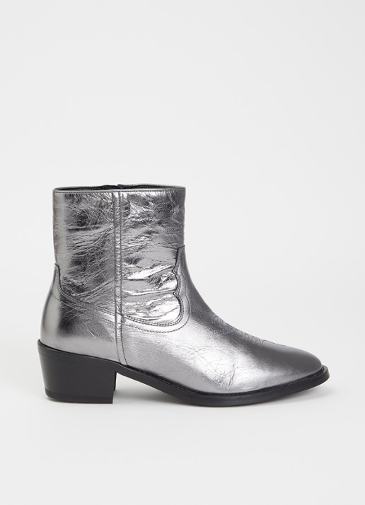 Zadig&Voltaire Cowboylaars van leer met metallic finish