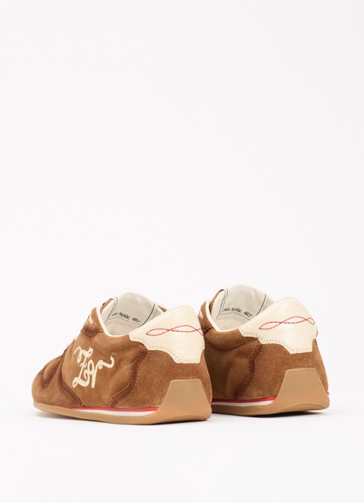 Zadig&Voltaire Dance sneaker van suède - achterkant 5 cognac