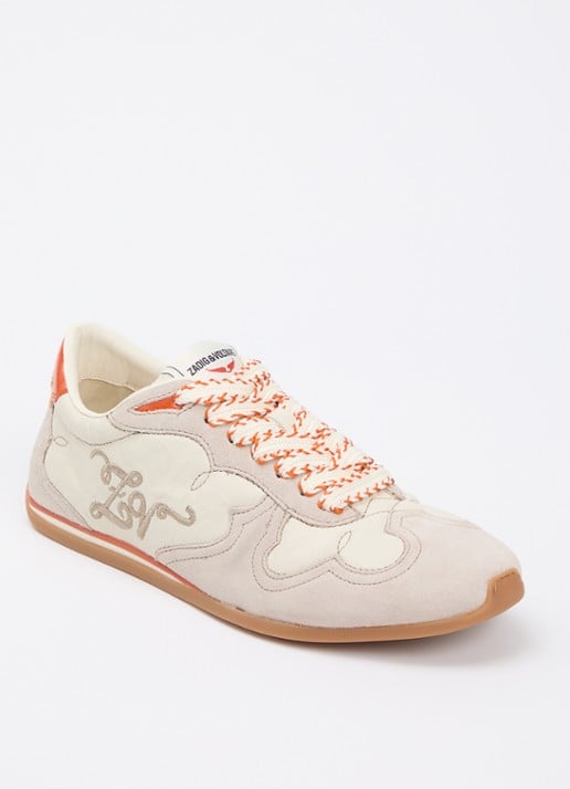 Zadig&Voltaire Dance Vintage sneaker van leer met details van suède