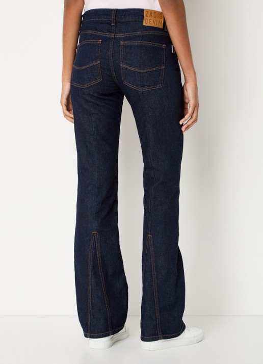 Zadig&Voltaire Eclipse high waist flared jeans met steekzakken - achterkant 5 indigo