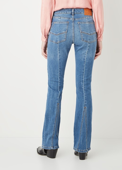 Zadig&Voltaire Eclipse low waist flared jeans met stretch - achterkant 5 indigo