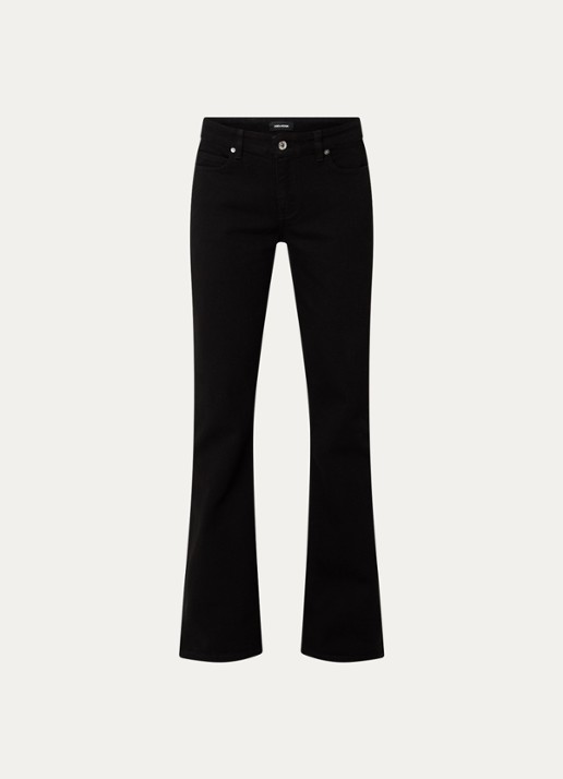 Zadig&Voltaire Eclipse mid waist bootcut jeans met gekleurde wassing - voorkant zwart