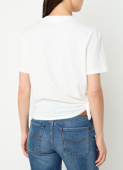 Zadig&Voltaire Edda T-shirt met logo en strass - achterkant 4 wit