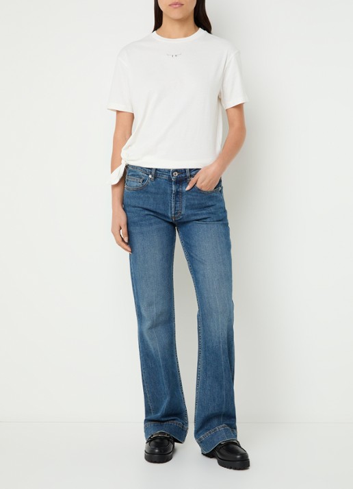 Zadig&Voltaire Edda T-shirt met logo en strass - voorkant 3 wit