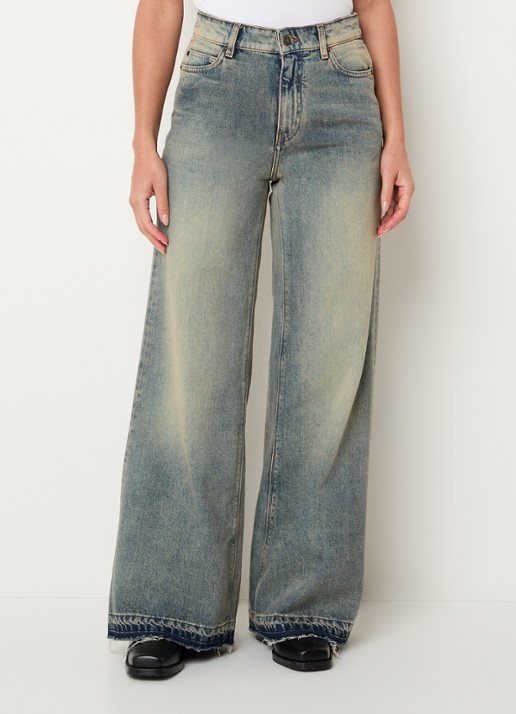 Zadig&Voltaire Eli high waist wide fit jeans met verwassen afwerking