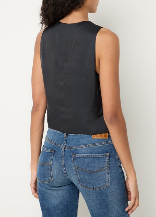 Zadig&Voltaire Emaux gilet van satijn - achterkant 4 zwart