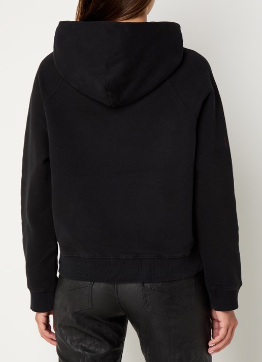 Zadig&Voltaire Georgy hoodie met kangoeroezak en strass - achterkant 3 zwart