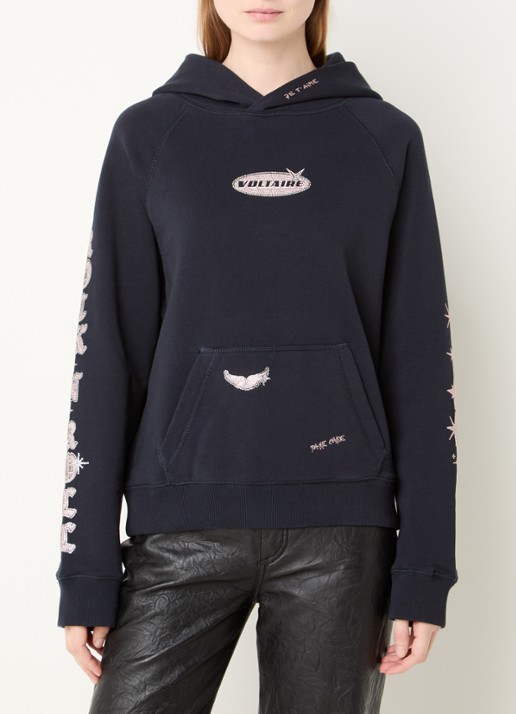 Zadig&Voltaire Georgy hoodie met logo en strass