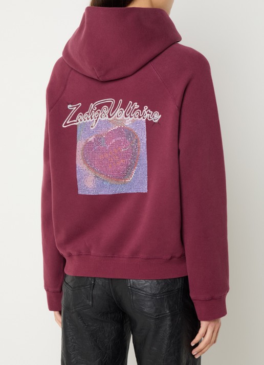Zadig&Voltaire Georgy hoodie met strass en logoprint