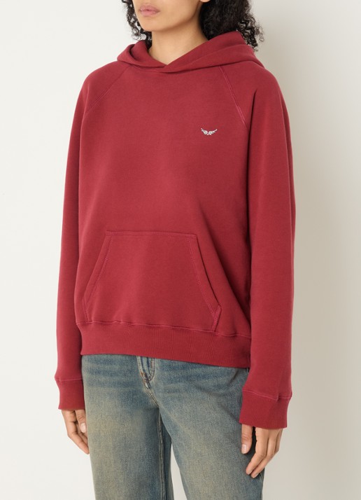Zadig&Voltaire Georgy hoodie met strass - achterkant 5 rood