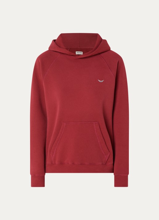 Zadig&Voltaire Georgy hoodie met strass - voorkant 3 rood