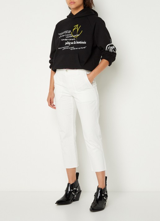 Zadig&Voltaire Georgy Mltcusto hoodie met front- en backprint - voorkant 3 zwart