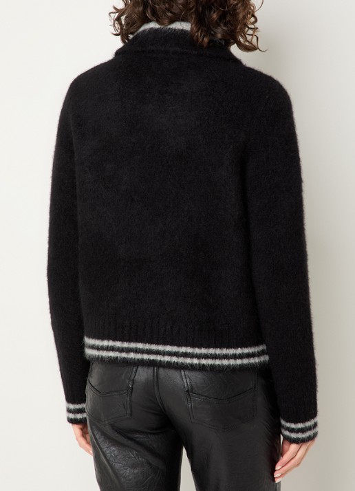 Zadig&Voltaire Gildas jack met logo en steekzakken - achterkant 4 zwart
