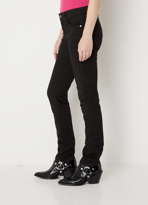 Zadig&Voltaire High waist slim fit jeans met stretch - detail 2 zwart