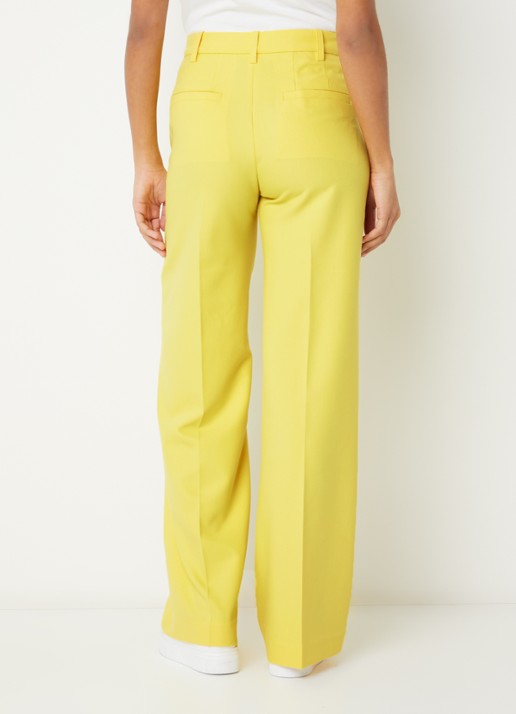 Zadig&Voltaire High waist wide fit pantalon met steekzakken - achterkant 2 geel