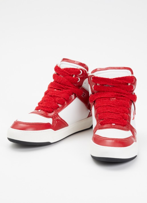 Zadig&Voltaire High Wings sneaker van leer - detail rood