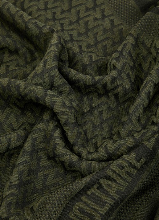 Zadig&Voltaire Initiale Glenn sjaal met print 135 x 135 cm  - detail 3 donkergroen