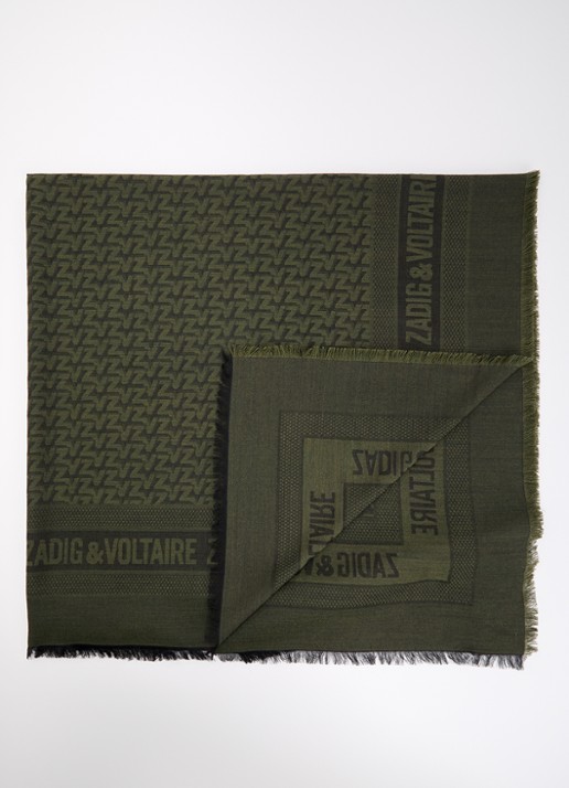 Zadig&Voltaire Initiale Glenn sjaal met print 135 x 135 cm