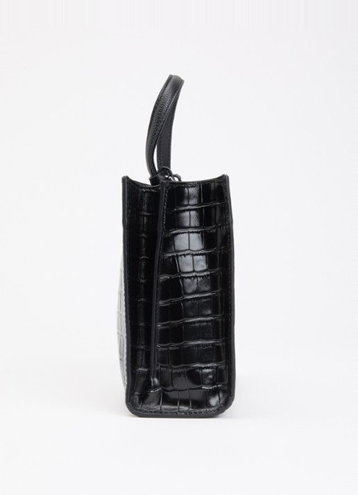 Zadig&Voltaire Jack Croco Mini handtas van leer met afneembare schouderriem - detail 4 zwart