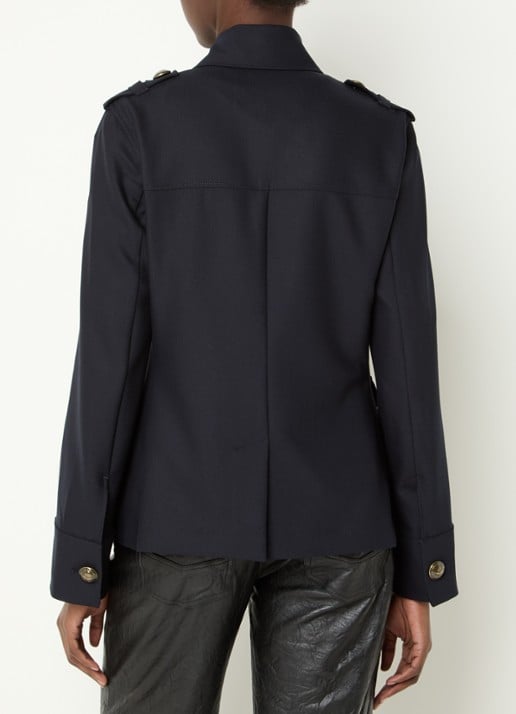 Zadig&Voltaire Jack met klepzakken - achterkant 4 zalmroze