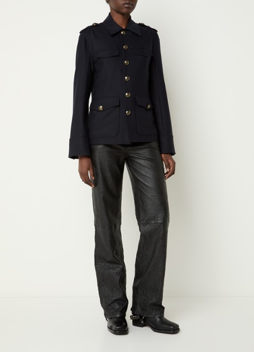 Zadig&Voltaire Jack met klepzakken - voorkant 2 zalmroze
