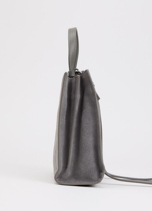Zadig&Voltaire Jack Mini handtas van suède met afneembare schouderriem - detail 2 donkergrijs