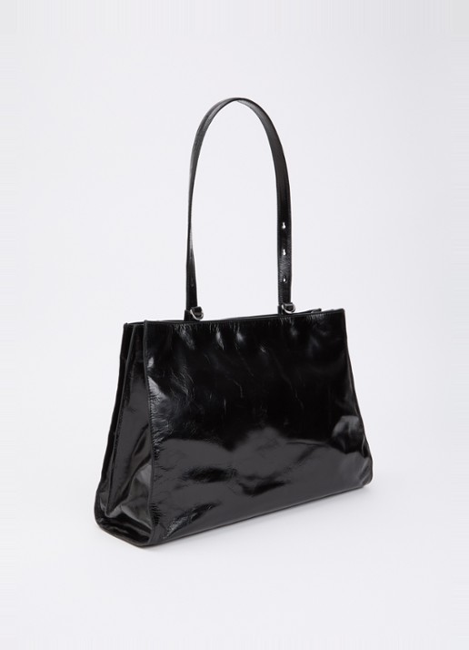 Zadig&Voltaire Jack Vintage schoudertas van leer - achterkant 7 zwart