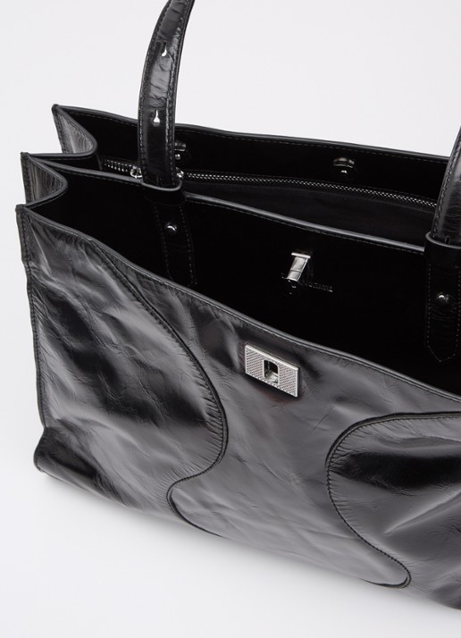 Zadig&Voltaire Jack Vintage schoudertas van leer - detail zwart