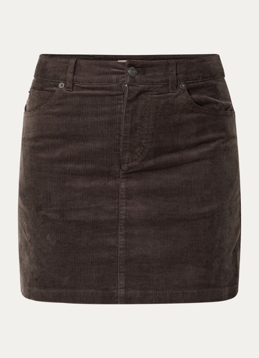 Zadig&Voltaire Jaimy minirok van corduroy - voorkant 2 donkerbruin