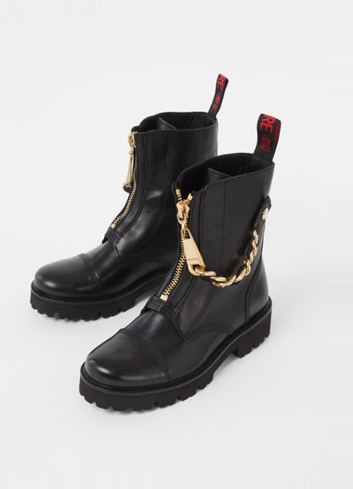 Zadig&Voltaire Joe Cecilia biker boot van leer - detail 2 zwart