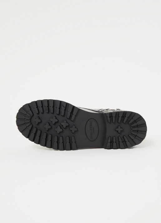 Zadig&Voltaire Joe Vintage veterboot van leer met metallic finish - detail 3 zilver