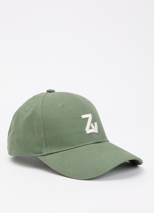 Zadig&Voltaire Klelia pet met logoborduring  - voorkant 2 groen