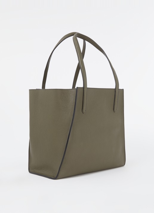 Zadig&Voltaire Le Borderline schoudertas van leer - achterkant 5 bronsgroen