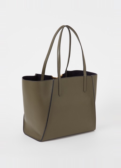 Zadig&Voltaire Le Borderline schoudertas van leer - achterkant 5 olijfgroen