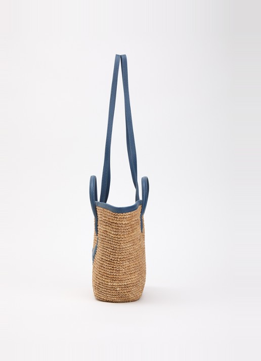 Zadig&Voltaire Le mini wings van raffia met leren details - detail 4 blauw