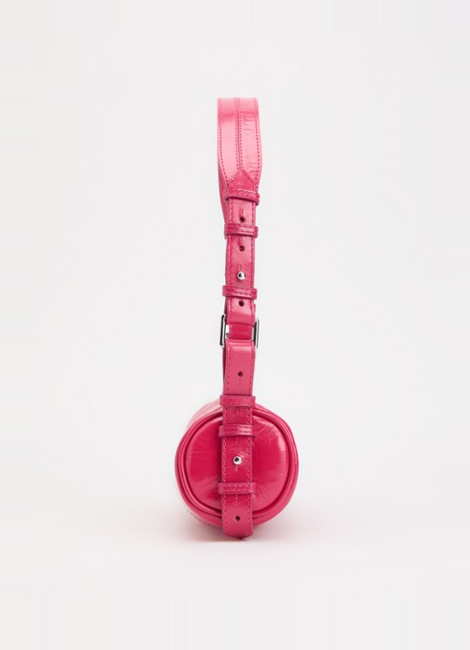Zadig&Voltaire Le Roudoudou schoudertas van leer - detail 4 fuchsia