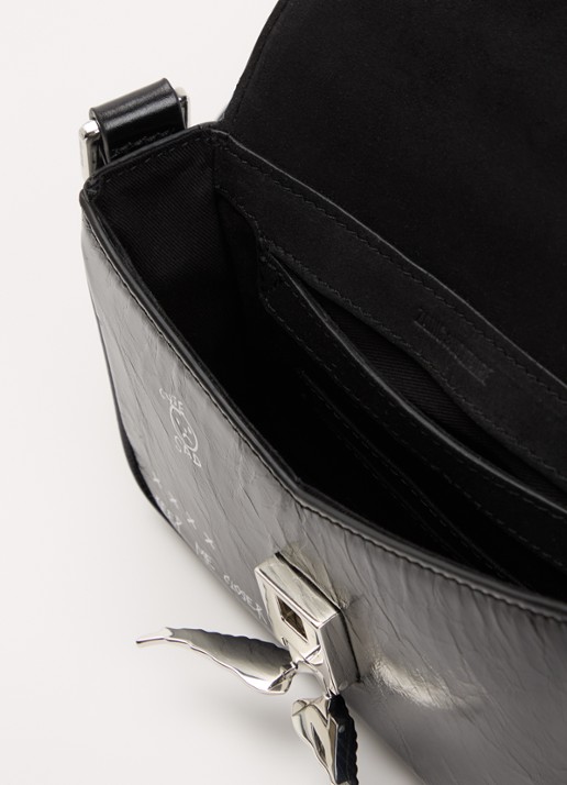 Zadig&Voltaire Le Zazi Vintage Graffiti crossbodytas van leer  - detail zwart