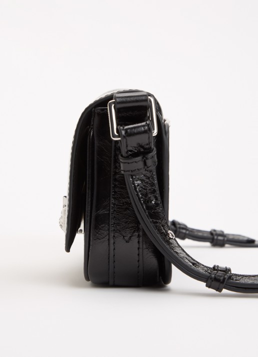 Zadig&Voltaire Le Zazi Vintage Graffiti crossbodytas van leer  - detail 2 zwart