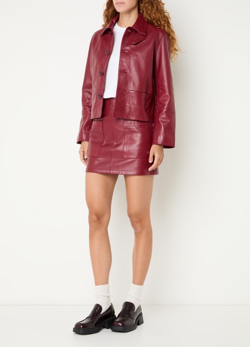 Zadig&Voltaire Lessa jack van imitatieleer - voorkant 2 rood