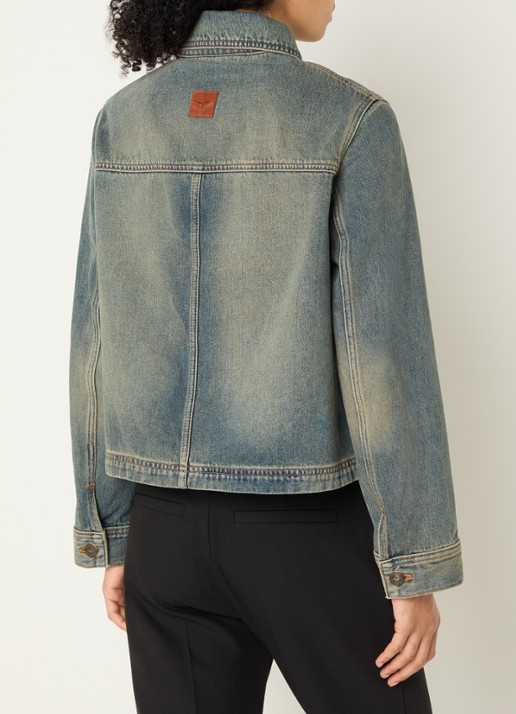 Zadig&Voltaire Lessa spijkerjas met logoborduring - achterkant indigo