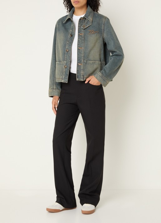 Zadig&Voltaire Lessa spijkerjas met logoborduring - voorkant 4 indigo