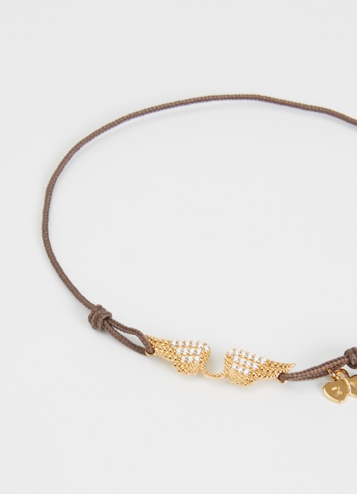 Zadig&Voltaire Link Rock armband met kristal - detail 2 bruin