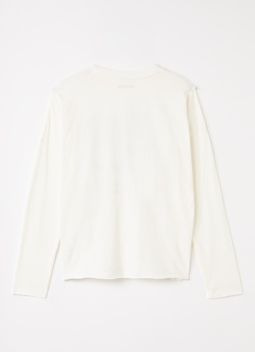 Zadig&Voltaire Longsleeve met logoprint en strass - voorkant 3 gebroken wit