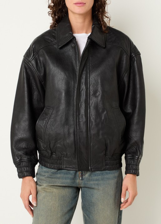 Zadig&Voltaire Loriand bomberjack van leer met steekzakken