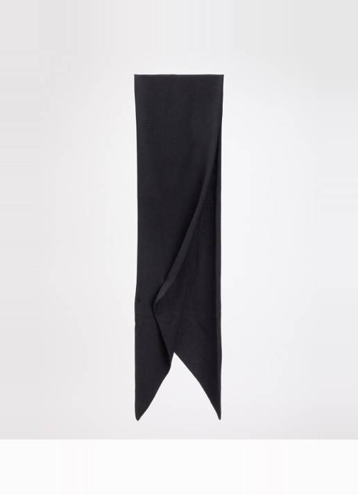 Zadig&Voltaire Lucy sjaal in kasjmierblend met strass 180 x 27 cm  - detail zwart