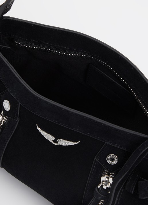 Zadig&Voltaire Madison mini schoudertas van suède - detail 2 zwart