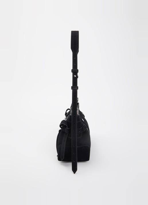 Zadig&Voltaire Madison mini schoudertas van suède - detail 3 zwart