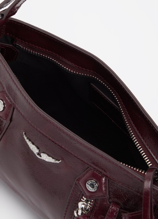 Zadig&Voltaire Madison mini Vintage schoudertas van kalfsleer - detail 3 paars