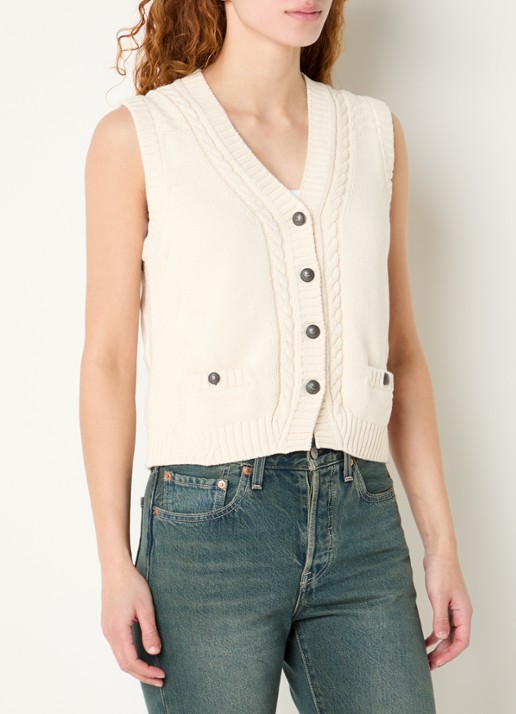 Zadig&Voltaire Mally grofgebreid vest in merino wolblend
