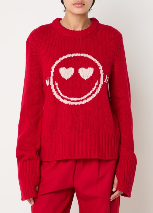 Zadig&Voltaire Malty grofgebreide trui van merino wol met ingebreid patroon